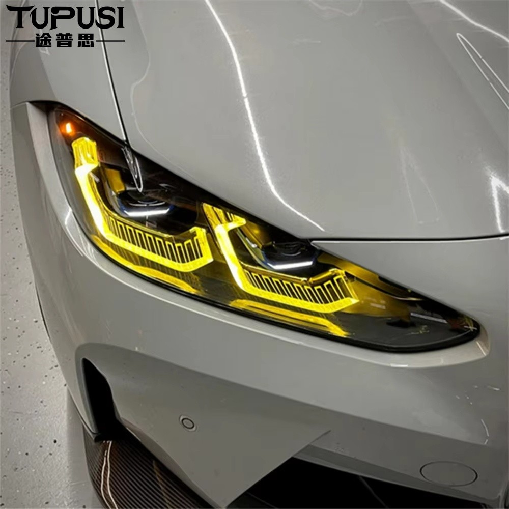 Cao Cấp-Yellow Laser Đèn Pha Thiên Thần Mắt Cho Xe BMW M3 M4 G22 G23 G26 G80 G82 G83 420i 430i M440i