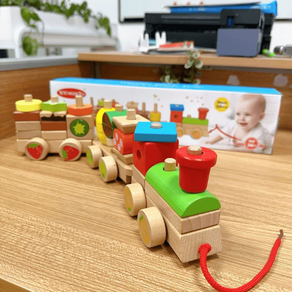 TQ~Wooden children's room early education building block ornaments for infants and toddlers, fruit t