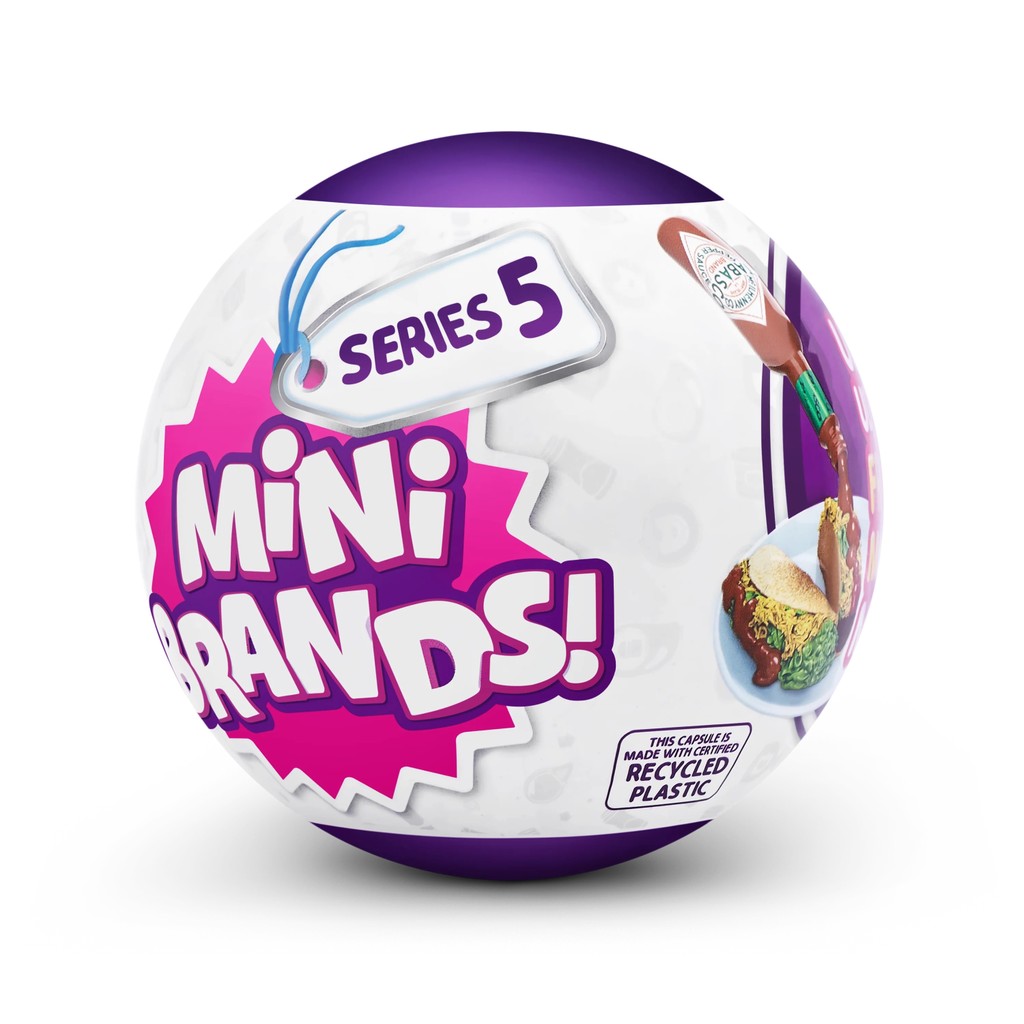 Zuru Mini Brands Series 5 Viên nang bí ẩn Zuru Mini Thương hiệu Ser 90 + Mini thương hiệu thực để th