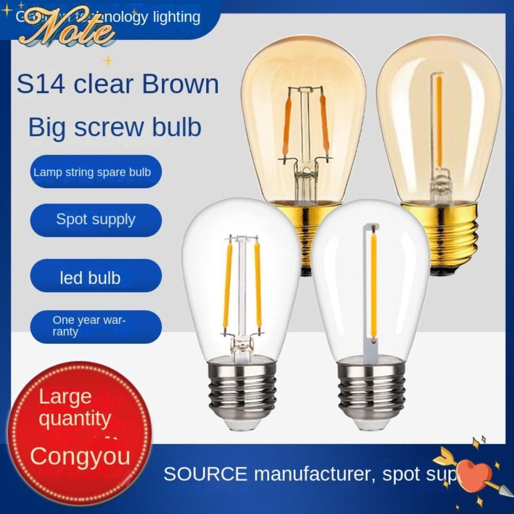 NOTE1 Bóng đèn pha lê, Bóng đèn LED sợi đốt 27 ST45, Bóng đèn LED nến 1W 2W 2700K nóng Đèn trắng 270