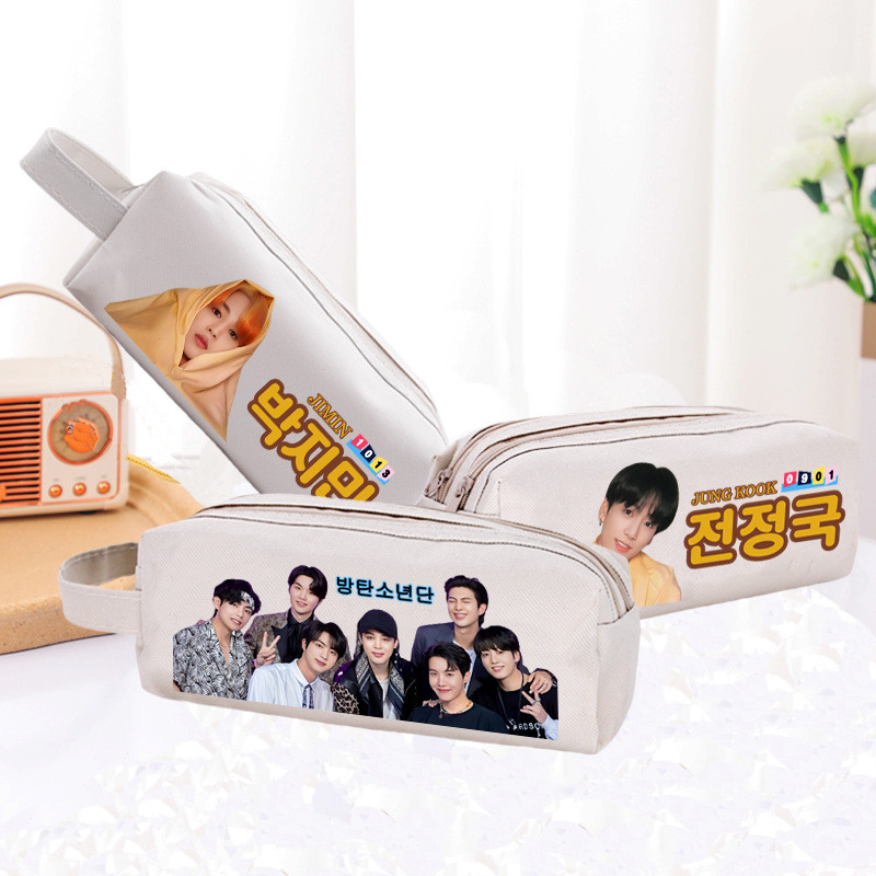 BT BT BT Youth League Hàng hóa Park Jimin Kim Tae Hyung Tian Jungkook Vải Vỏ bút chì dung tích lớn V