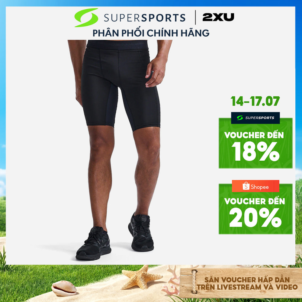 Quần Ngắn Base Layer Nam 2XU Base Layer Compression - Đen - MA7198b-BLK/NRO