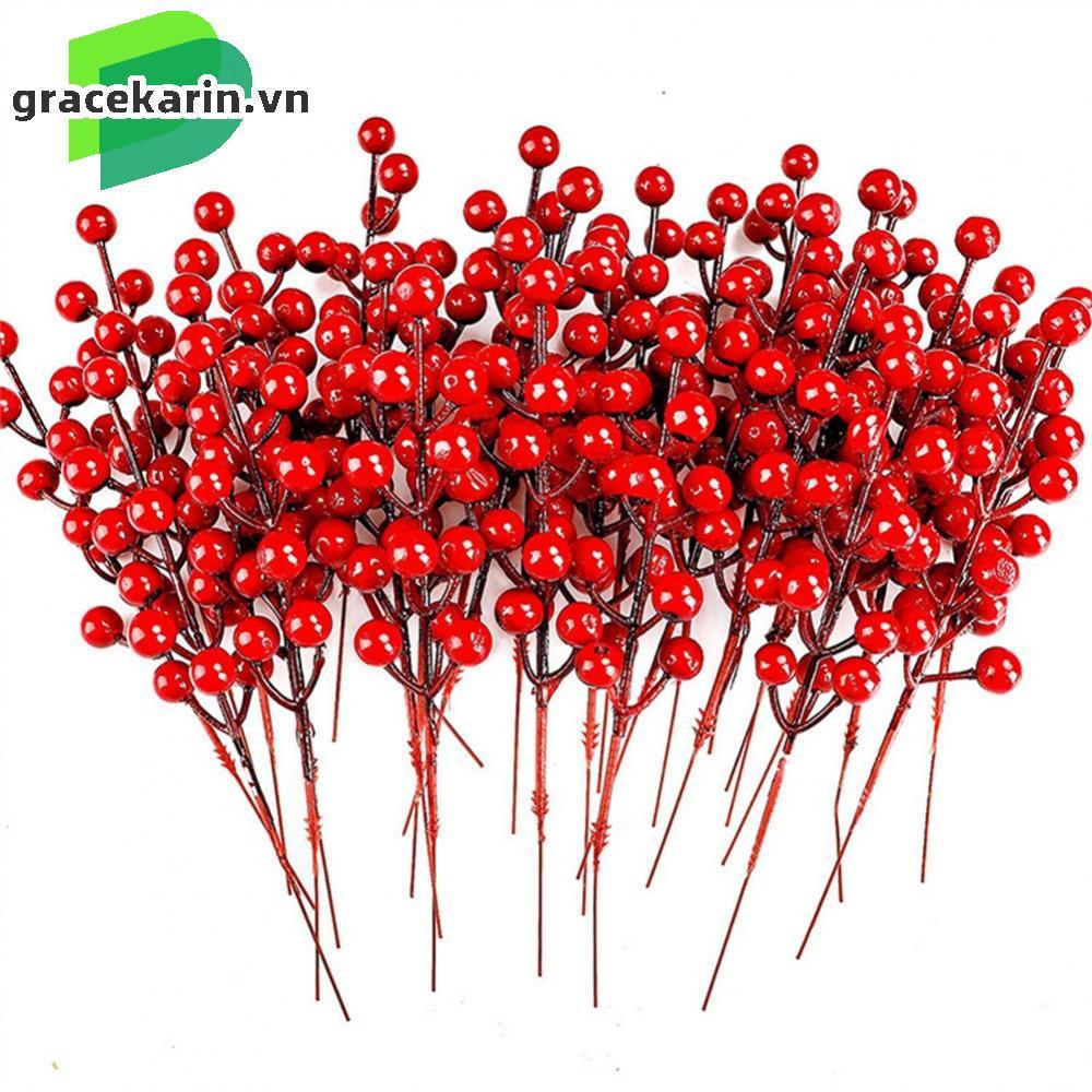 [GRCEKRIN-VN]Beautiful Company Events Artificial Red Berries Floral Decor 10 Pcs 12 Forks