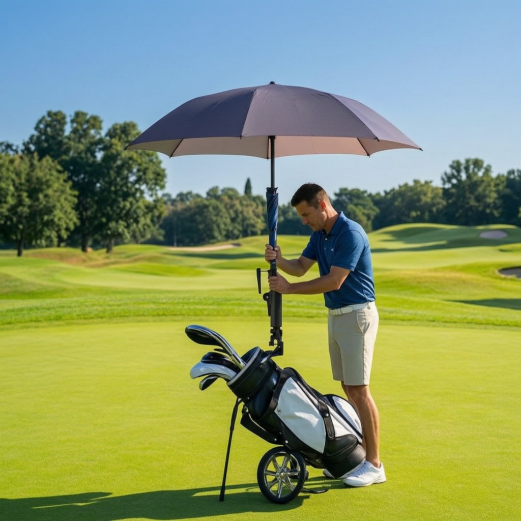 Xe Golf Ô Giá Đỡ Tay Cầm Ô Golf Giữ Nặng Chống Trơn Trượt Cho Người Chơi Golf