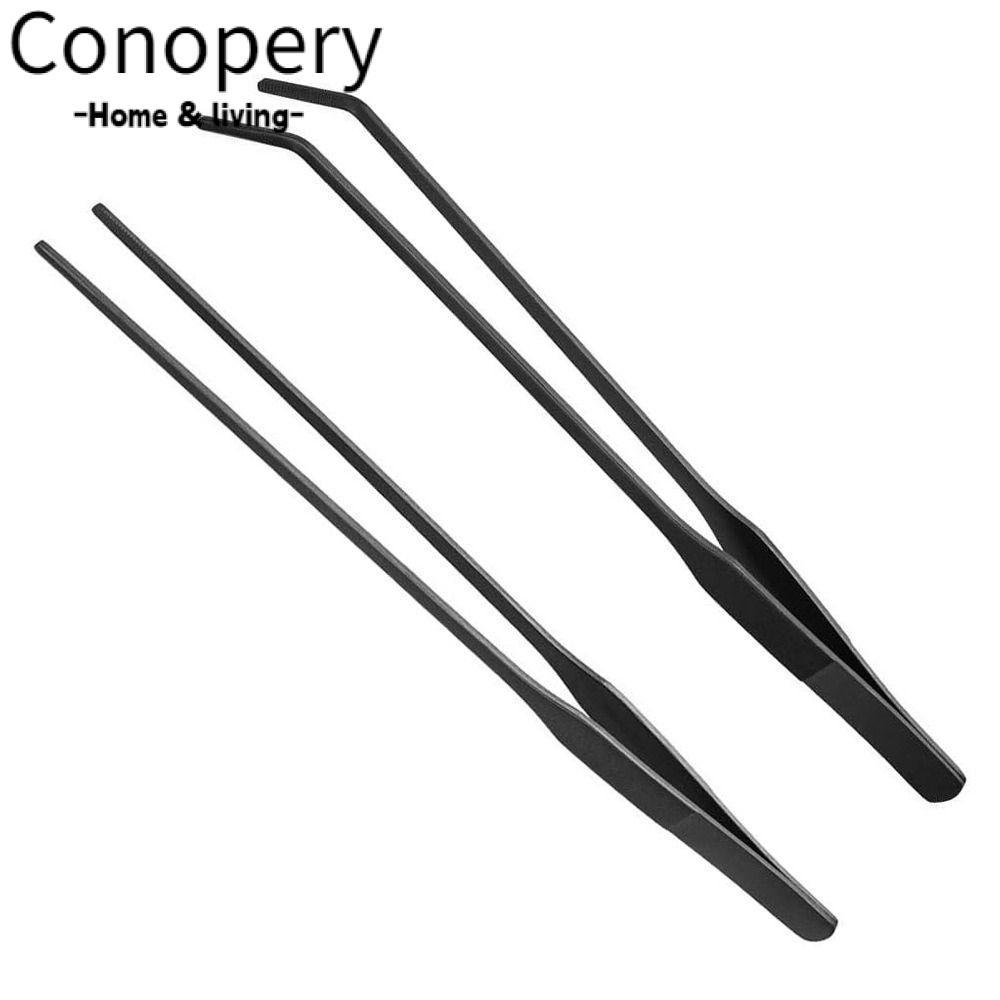 Nhíp bể cá dài CONOPERY, Kẹp bể cá bằng thép không gỉ chống trượt, Đa năng thẳng và cong Bể cá bền b
