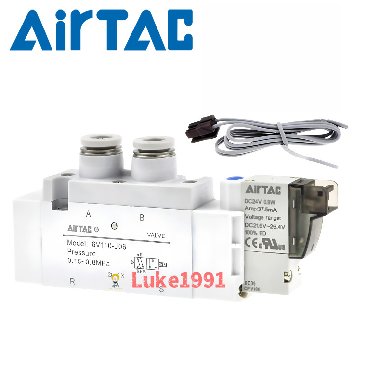 AirTac 6V0510-J04 Loại kết nối ống Van đảo chiều điện từ 6V110-J06 / J08 6V210-J08 / J10