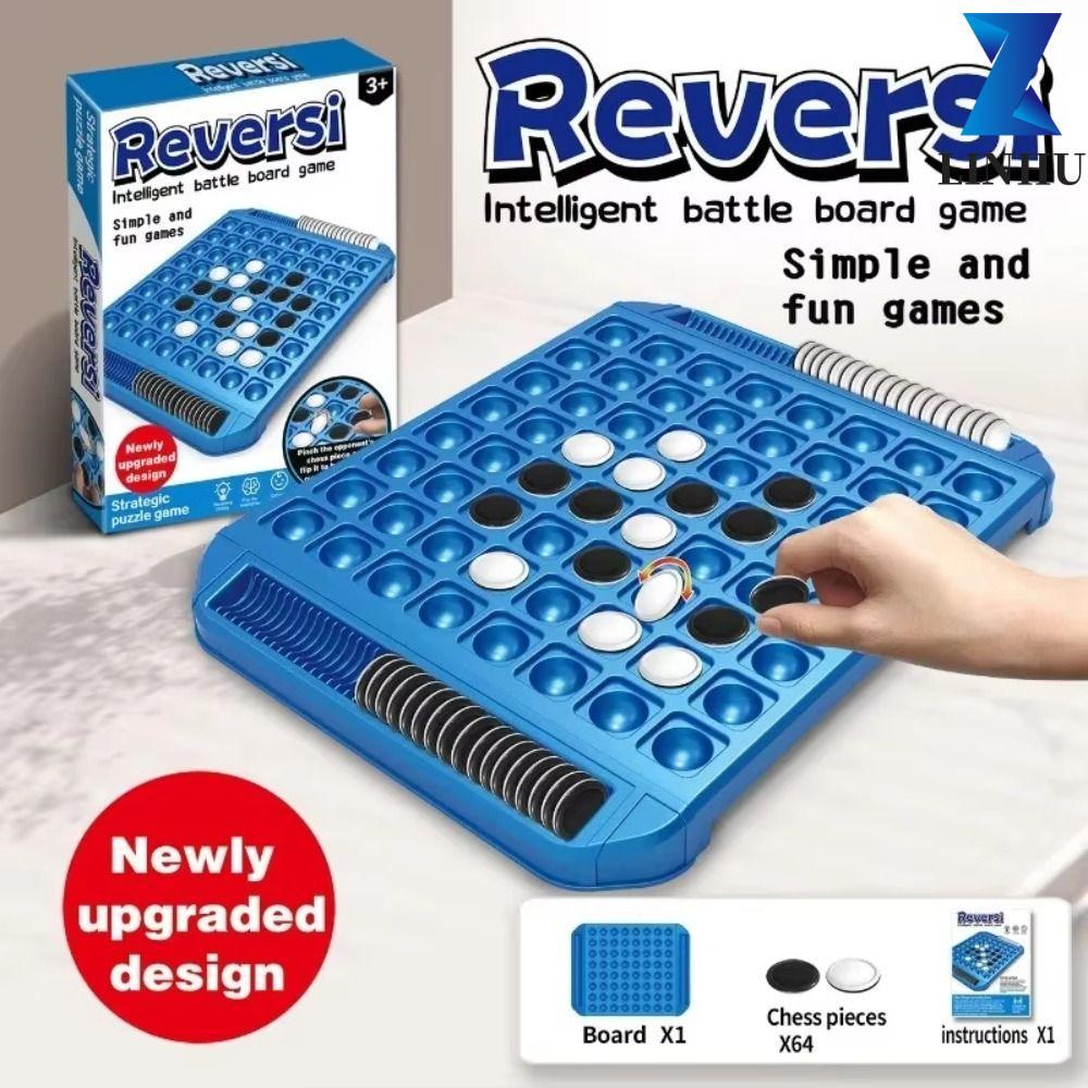 LINHU Kid Overturn Chess, Trò chơi trên bàn Di động Flip Black White Chess Board, Backgammon Game Se