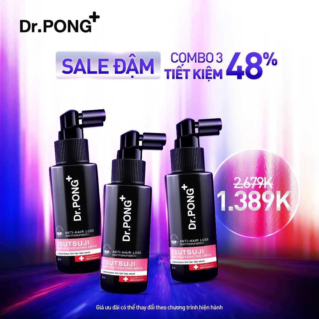 Serum hỗ trợ giảm rụng tóc Dr.PONG Tsutsuji Hair Rejuvenating Serum