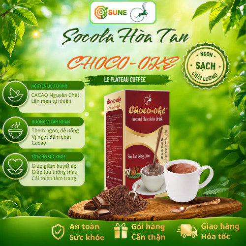 Socola Hòa Tan Uống Liền CHOCO-OKE Socola Hòa Tan Đặc Biệt Thơm Ngon Tiện Lợi, Le Plateau, Sune