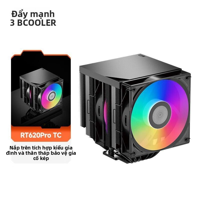 Quạt tản nhiệt khí CPU Overclockers RT620P Pro TC ARGB tháp đôi 6 ống đồng yên tĩnh cho 9700X bán ch
