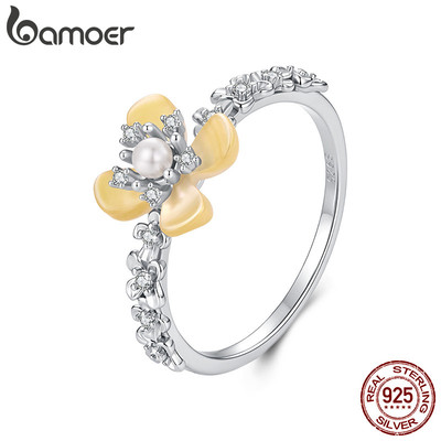 Nhẫn Bạc Bamoer 925 Osmanthus Trang Sức Thời Trang Cho Nữ Quà Tặng