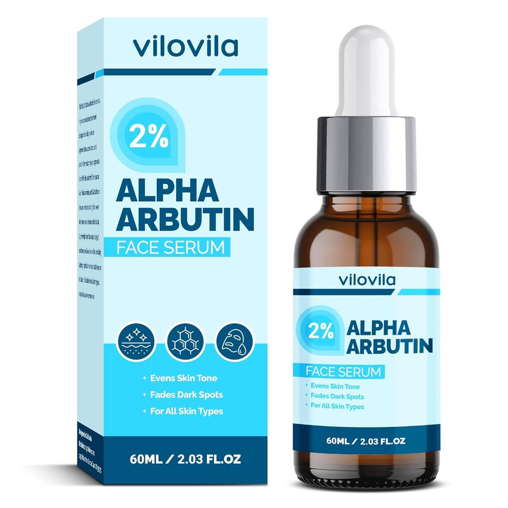 Serum mặt 2% Alpha Arbutin (2 Fl oz), Alpha Arbutin 2% + HA dành cho nam và nữ, Serum mặt với Niacin