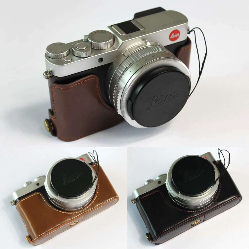 Chính hãng Da Thật Chính Hãng Nửa Bao Thích Hợp (Yu) Leica D-LUX7 Base Túi Máy Ảnh Chuyên Dụng Bao D