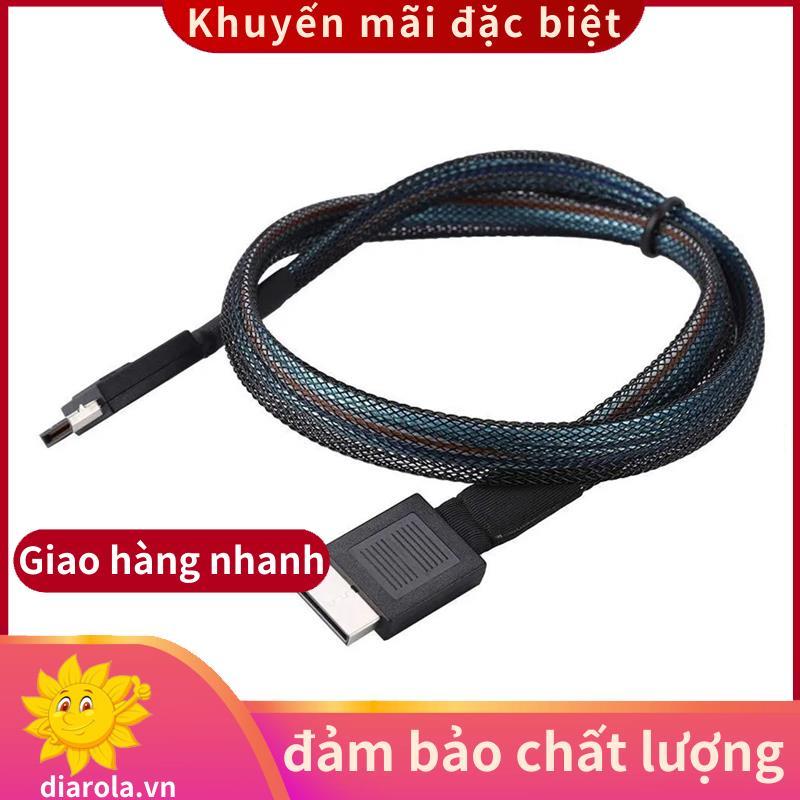 Cáp PCIE4.0 MINI SAS 24Gbps Cáp nối dài dữ liệu Oculink SFF-8611 sang SFF-8611 Đường truyền dữ liệu 