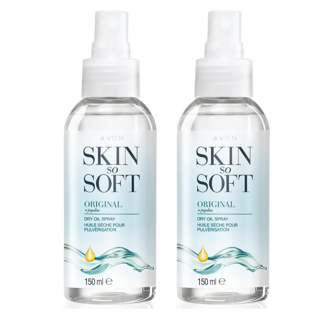Avon AVON SoSoft Original Jojoba Oil Xịt Dầu Khô, 5 Ounce Chất Lỏng (2 Gói) SJG6