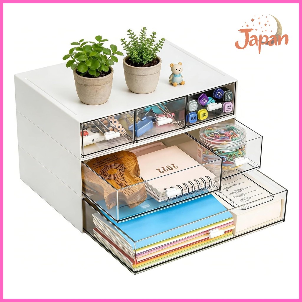 [Direct from Japan]Accessory case, tabletop storage case, free combination, drawer, accessory shelf,