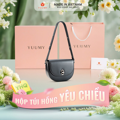 Bộ hộp quà YUUMY (Túi đeo chéo nữ YUUMY YN306 + Hộp quà YHQ2 + Túi giấy YTG2 + Túi rút BVR3838 + Thiệp cảm ơn YBT1)