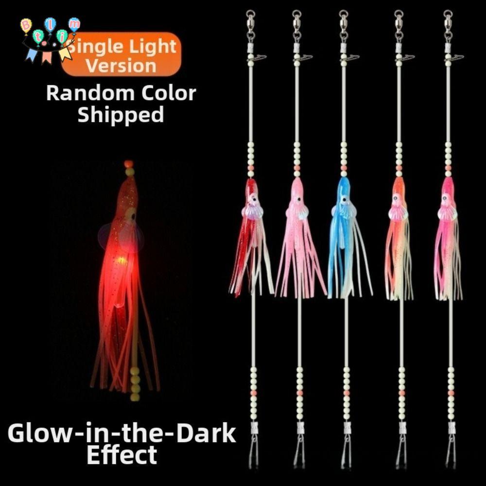 BTLIM Glow Fishing Hook Set, Lighted Glow Lanternfi Design Lighted Bait Combo, Lighted Hook Set Comb