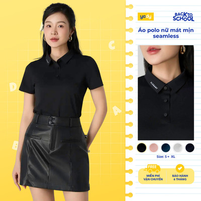 Áo Polo Yody Nữ cổ không đường may co giãn kiểm soát mùi cơ thể thoải mái trong hoạt động WAPO25S032