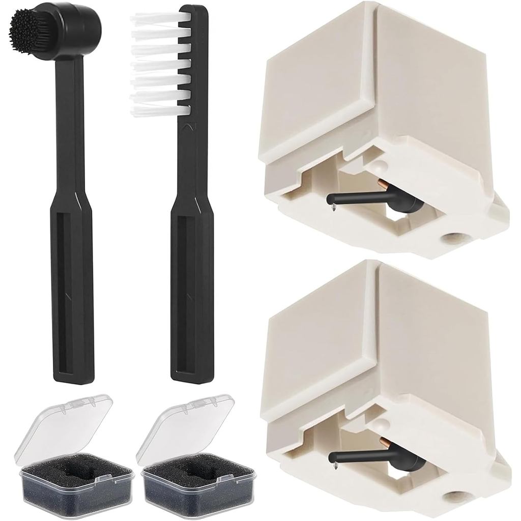 2-Pack ATN3600L Kim Cương Record Player Kim Thay Thế Với 2 Bàn Chải-Bộ Tạo Kiểu Xoay Cho Audio-Techn