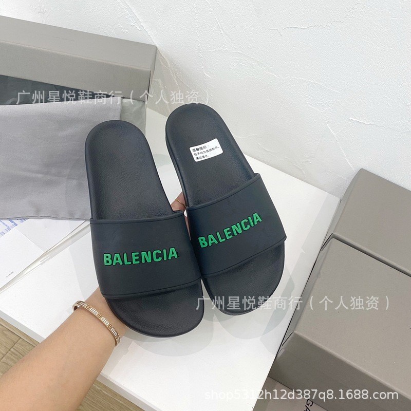 YMK6 Summer Sandals New Letters loo Women's flat beach sandals, couple's shoes, candy-colored women'