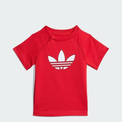 adidas Phong cách sống ÁO THUN GRAPHIC BA LÁ Trẻ em Đỏ KD1058