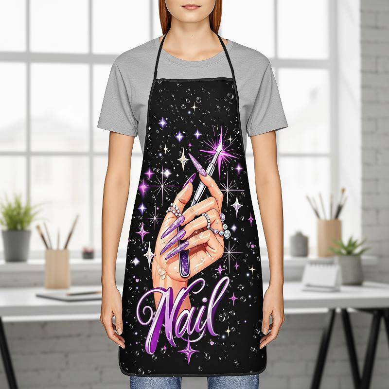SAFENH Thời Trang Nail Artist Nail Salon Tạp Dề Nam Nữ In 3D Chống Mọc VN