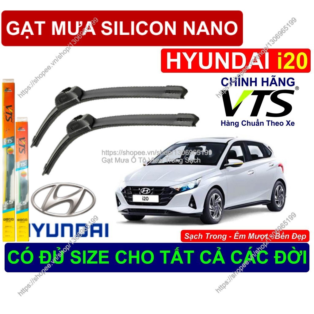 K5, Gạt Mưa Bền Đẹp Kính Lái Hyundai i20, Cặp Gạt Mưa Kính Lái Hyundai i20..,  Đủ Size Cho  Hyundai 