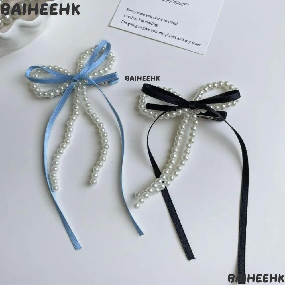 BAIHEIH Ruy Băng Barrettes, Nữ Barrettes Phong Cách Nữ Tính Cổ Tích Barrettes, Kẹp Đầu Sau Thiết Kế 