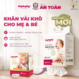Khăn khô đa năng Mamamy 180 tờ Mẫu mới