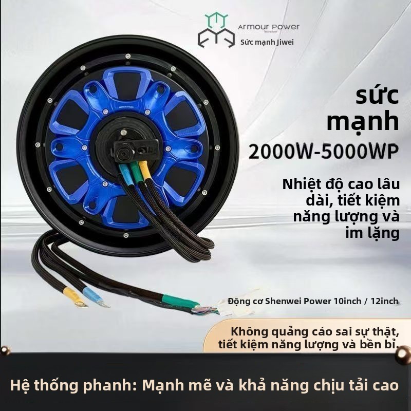 Động cơ điện Armored Black Whirlwind 3000W-5000W làm mát nước cho xe độ