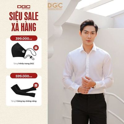 Áo sơ mi dài tay DGC Dáng Ôm Slim Fit Phong Cách Thanh Lịch Và Hiện Đại - SASDBC02M