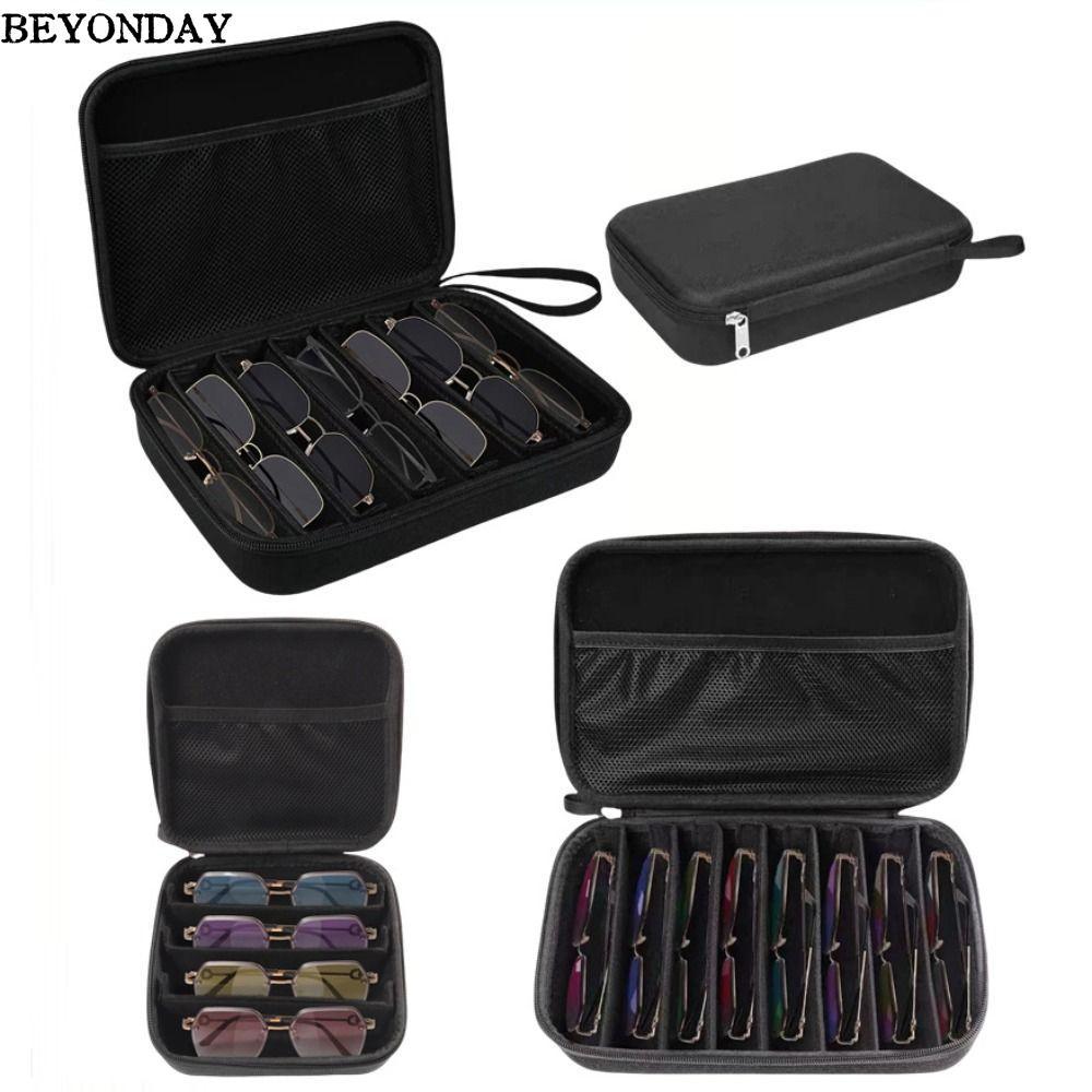 Hộp lưu trữ kính mắt BEYONDAY, Kính chống áp suất di động, Vỏ cứng thực tế 4 / 5 / 7 / 8 Slots Kính 
