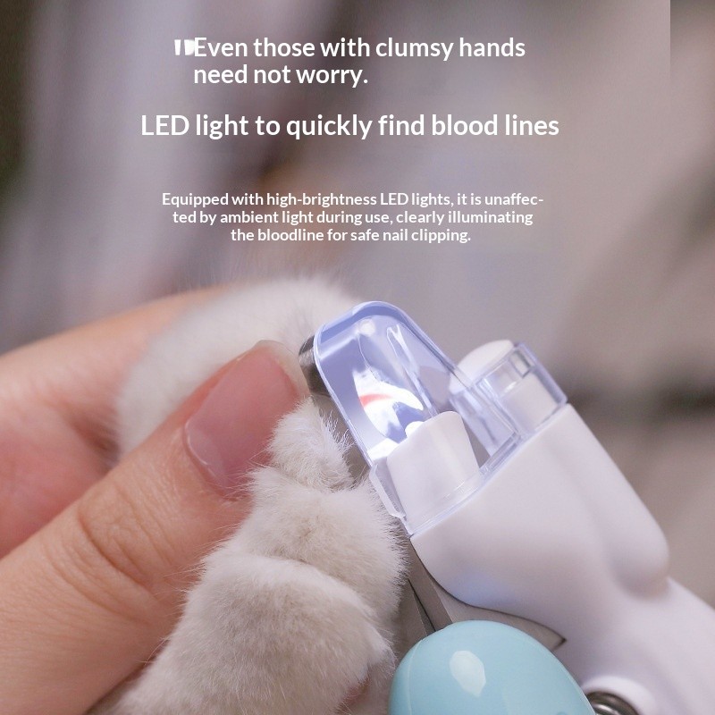 Pet LED Nail Clippers Anti-Bleeding Cat Nail Clippers Dog Nail Clippers Nail Clippers