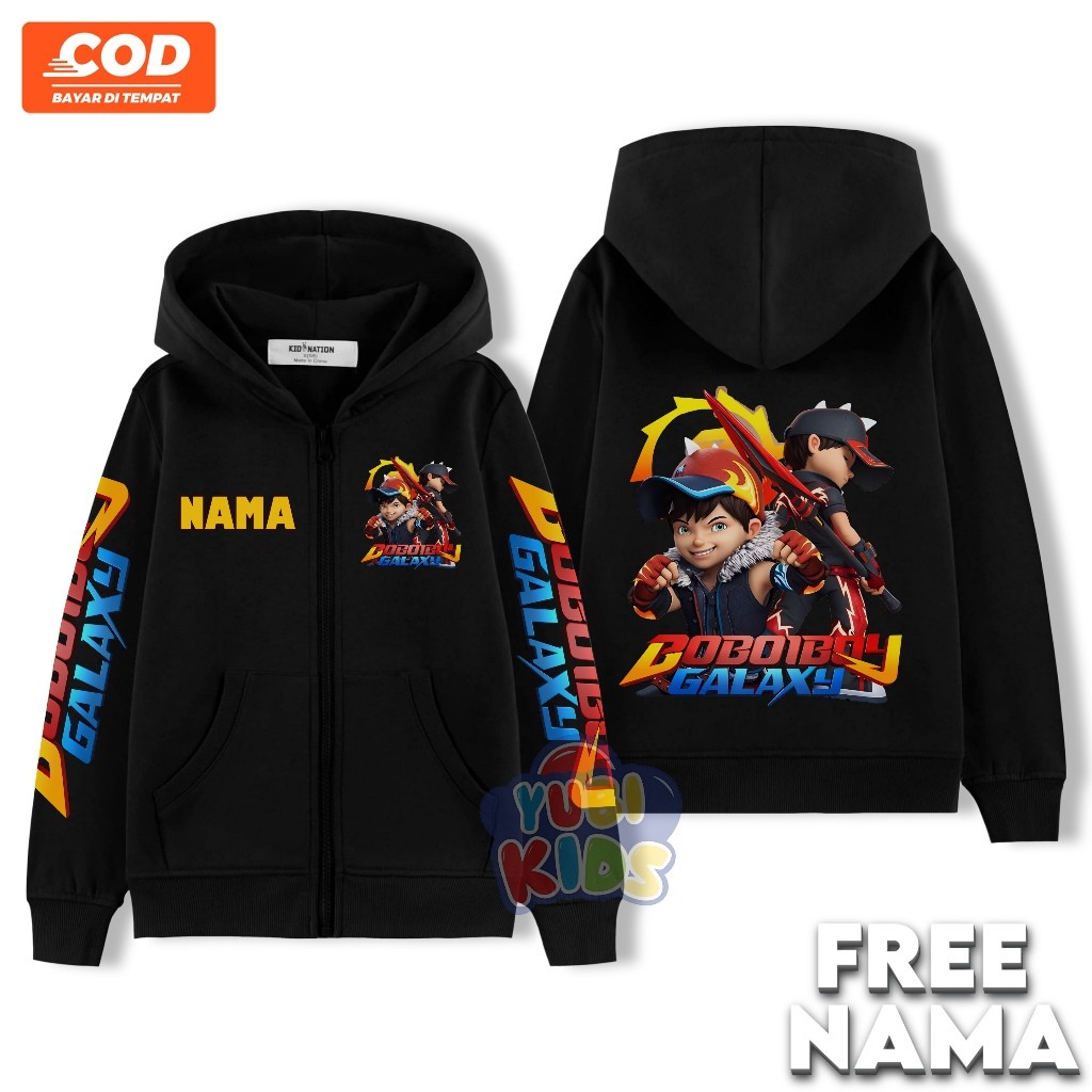 Áo khoác có dây kéo trẻ em Boboiboy Galaxy MỚI / Áo khoác trẻ em Boboiboy Galaxy ❈ ่ ❈