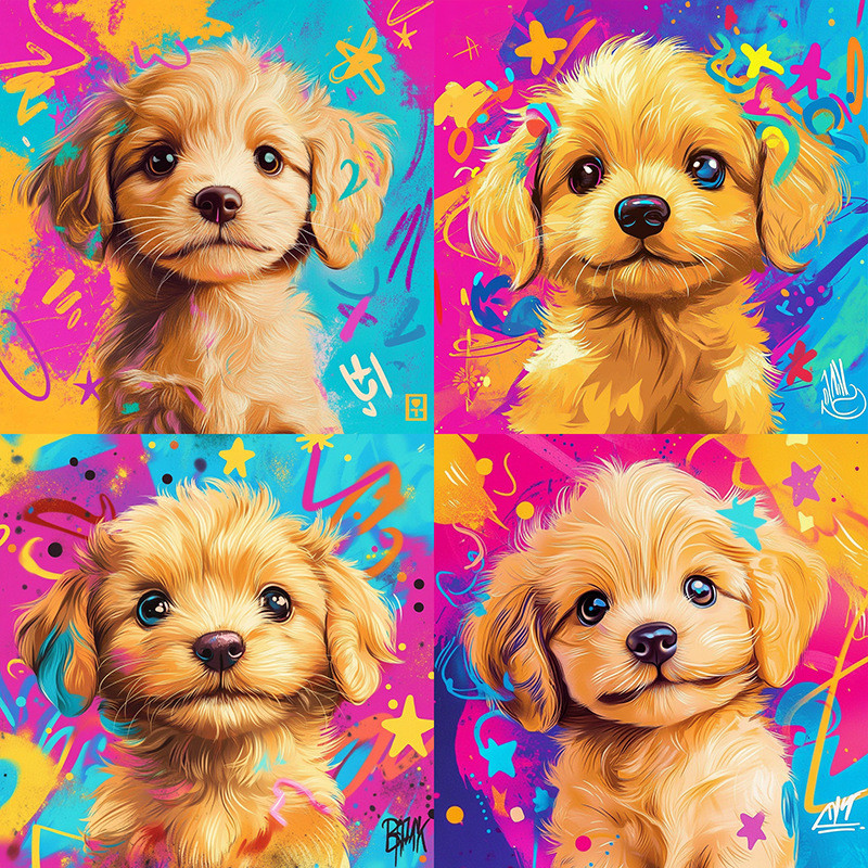 Bán chạy-Chất lượng cao Golden Retriever Dog Diamond Painting DIY Set Handmade Diamond Painting Chất