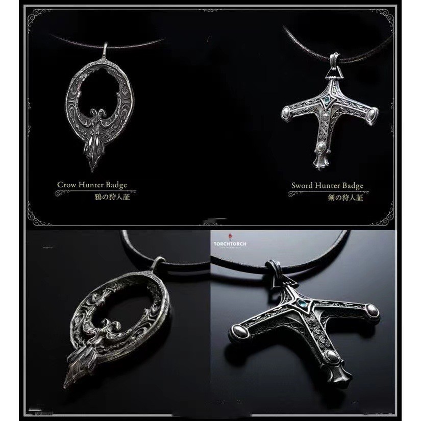 Douyu Torch Bloodborne Crow Hunter 's Seal Holy Sword Hunter Huy hiệu Vòng cổ CWTQ