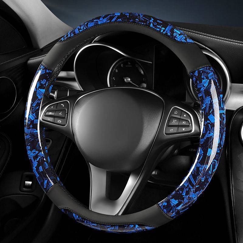 New High-End Leather Car Steering Wheel Cover Car Steering Wheel Non-Slip Steering Wheel Cover G3Cc