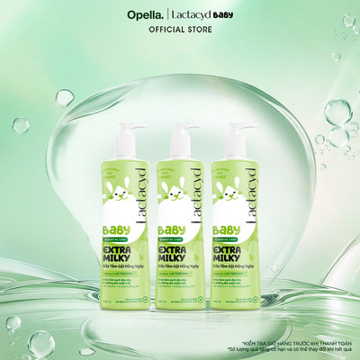 Bộ 3 chai Sữa Tắm Gội Trẻ Em Lactacyd Milky Bảo Vệ, Nuôi Dưỡng Da và Tóc Bé 500ml/chai