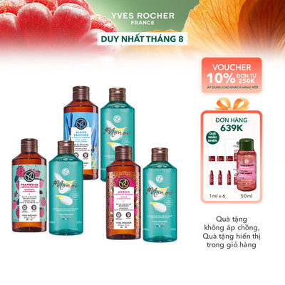 Combo sữa tắm gội 2 trong 1 hương hoa Tiaré Monoi và Sữa tắm nhiều mùi hương Yves Rocher 400mlx2