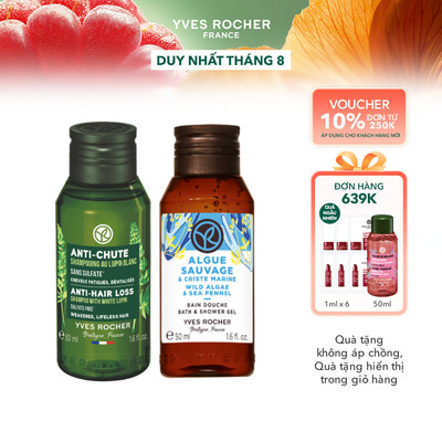 Set 2 mini dầu gội và sữa tắm Yves Rocher 50ml x 50ml