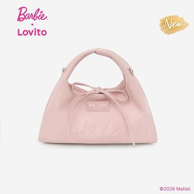 (New Arrival) Barbie™ X Lovito Túi Đeo Vai Nhỏ Kiểu Hàn Quốc Thời Trang Bằng Da Pu Với Nơ Dành Cho Nữ LBL5AD037