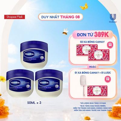 Combo 3 sáp dưỡng ẩm Vaseline 50ml (42gx3)