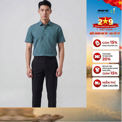 Áo Sơ mi nam cộc tay May 10 form RegularFit mã 010126012 5