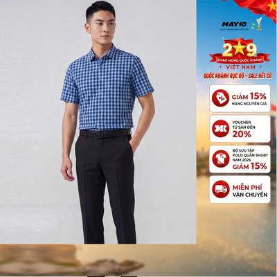 Áo Sơ mi nam cộc tay May 10 form SlimFit mã 010126003 màu 3