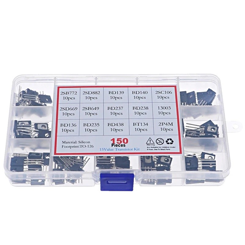 150 Cái / hộp TO-126 Bộ Phân Loại Transistor B772 D882 BD139 BD140 C106 D669 B649 D237 D238 13003 BD