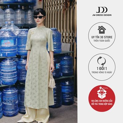 Áo dài Thanh Yên. Áo Dài Dáng Ôm Tay Lỡ 2M03.2509. Áo Dài Cách Tân Nữ Thanh Lịch, Tối Giản Sang Trọng. Áo Dài JM Dress