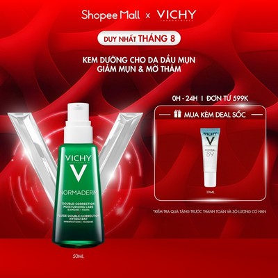 Kem dưỡng dạng gel sữa cho da mụn với tác động kép Vichy Normaderm Double-Correction Daily 50ml