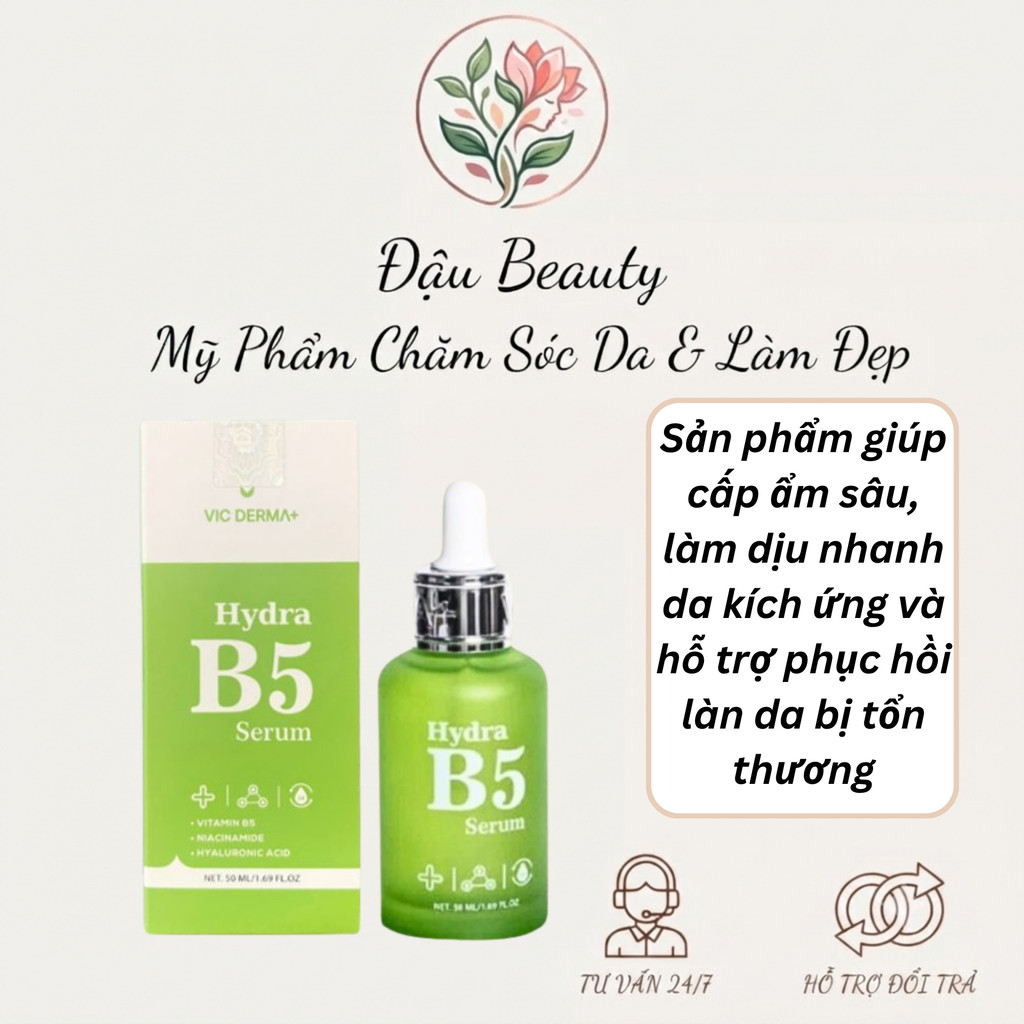 Serum B5 Dưỡng Ẩm Phục Hồi và Làm Sáng Da Vicderma Hydra B5 Serum Làm Dịu Da, Phục Hồi Nhanh Chóng 5