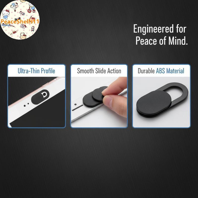 PeaceShells 20 Chiếc Đa Năng Siêu Mỏng Laptop Camera Cover Trượt Riêng Tư Webcam Stiers Forputer Cam